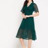 Winered Green Casual Wear a Line Dress