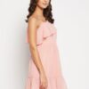 Winered Pink Casual Wear Tiered Dress