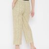 Winered Green Regular Fit Cotton Texetured Trouser