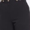 Winered Black Regular Fit Polyester Solid Trouser