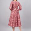 WineRed Women Pink Floral Printed Fit & Flare Dress