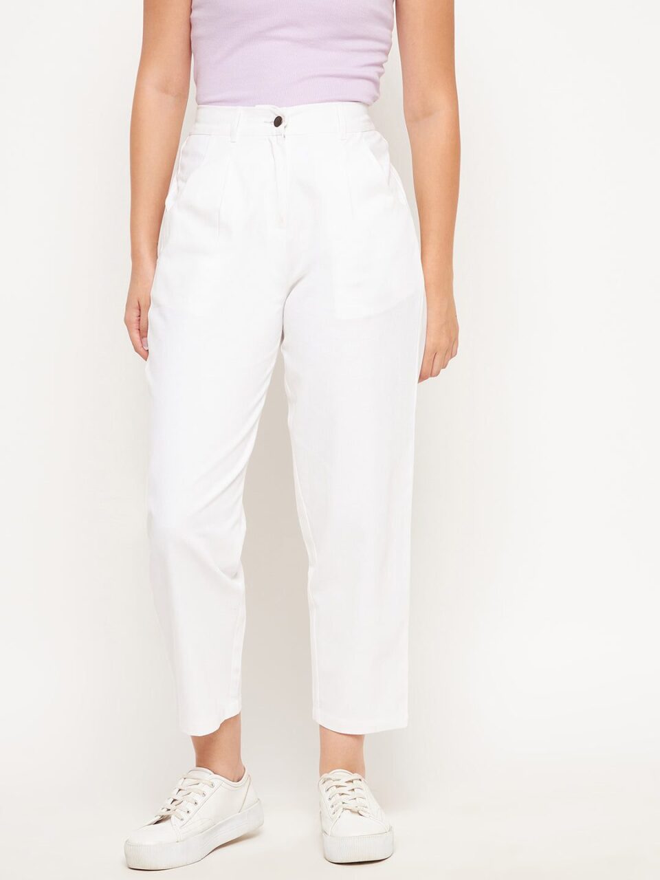 White Trousers for Women | Stylish Trouser Pants for Ladies