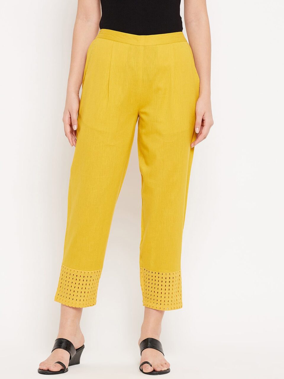 Yellow Soild Trouser