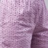 WineRed Woman Schiffli Shirt & Shorts Co-ord Set