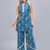 Blue Cotton Co-Ord Set for Women | Ethnic Co-Ord Sets Online