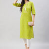 Green Cotton Kurta - Best Design for Women and Girls Online