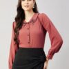 WineRed's Women's Pink Collared Shirt