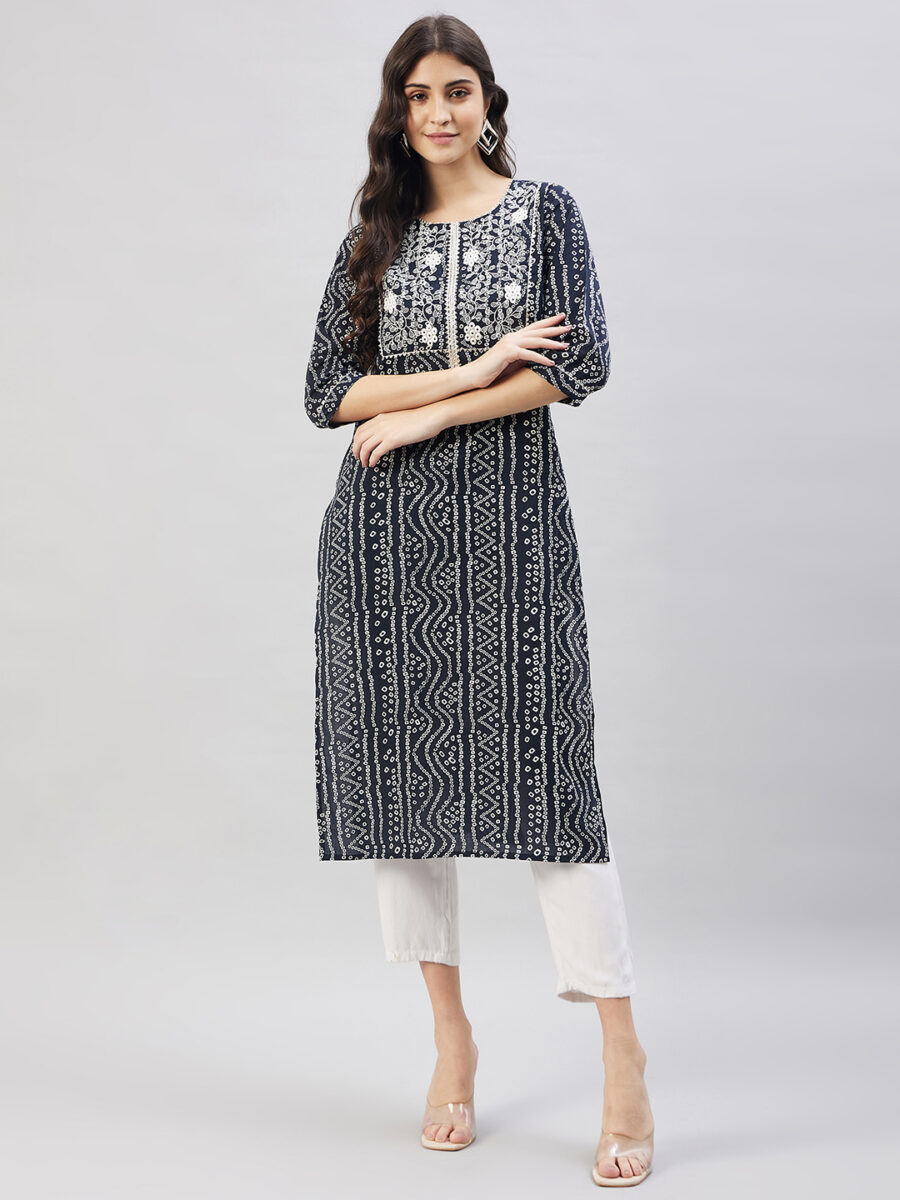 bandhani kurta
